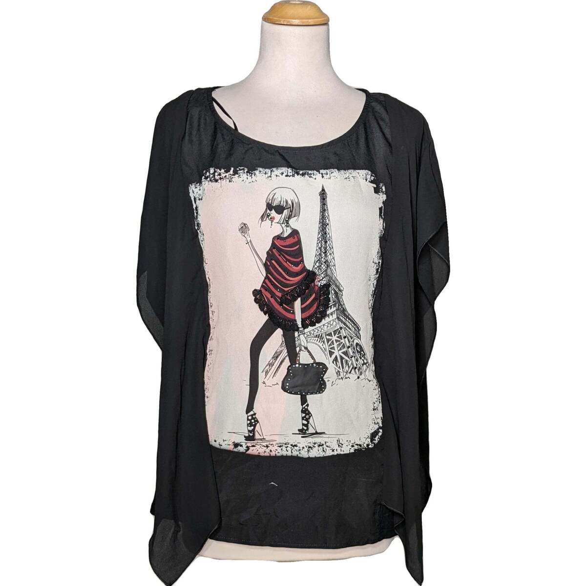 Vêtements Femme T-shirts SHORT & Polos Jacqueline Riu 36 - T1 - S Noir