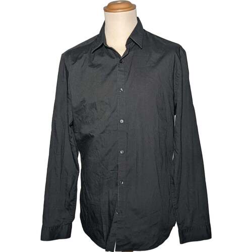 H&M chemise manches longues 40 - T3 - L Noir Noir - Vêtements Chemises  manches longues Homme 7,00 €