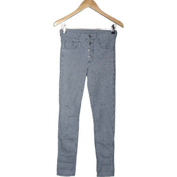 jeans h&m  jean droit femme  36 - t1 - s bleu 