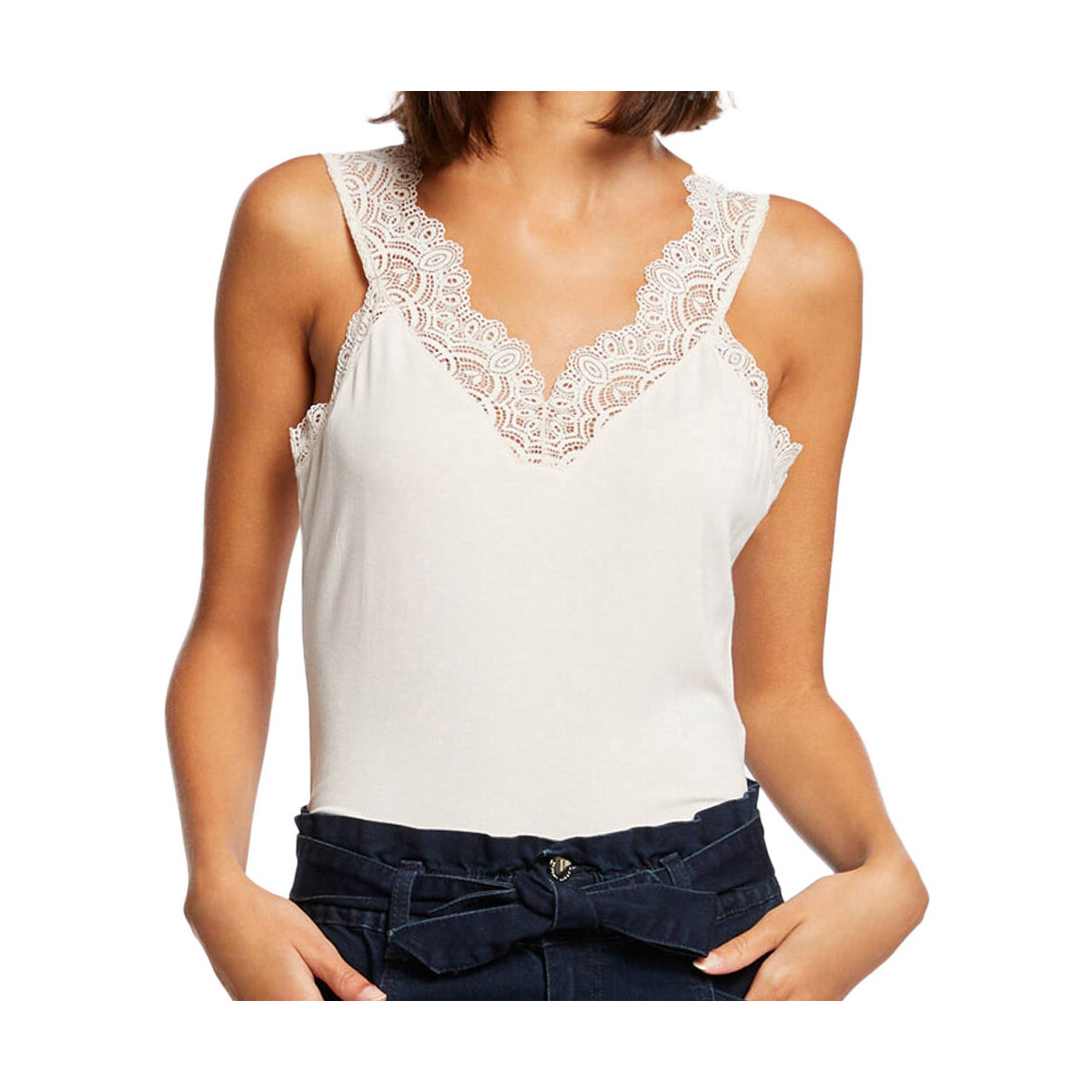 Vêtements Femme Débardeurs / T-shirts sans manche Morgan 231-DNINO Blanc