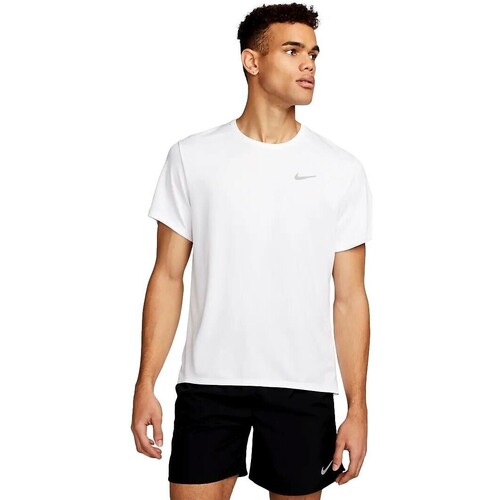 Vêtements Homme T-shirts manches courtes Nike CAMISETA BLANCA HOMBRE  MILER DV9315 Blanc