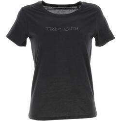 Vêtements Fille T-shirts manches courtes Teddy Smith T-ticia mc jr Noir