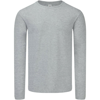 Vêtements Homme T-shirts manches longues Fruit Of The Loom Iconic 150 Gris