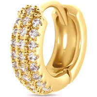 Montres & Bijoux Femme Boucles d'oreilles Agatha Ruiz de la Prada Piercing  créole doré et oxyde de zirconium Jaune