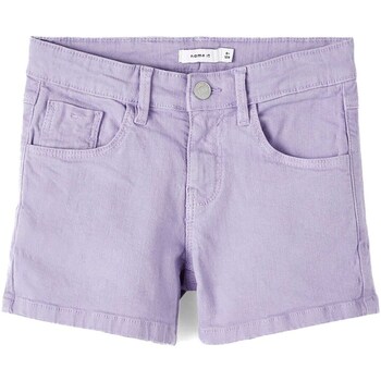 Vêtements Fille Shorts Boots / Bermudas Name it Nkfrose Reg Twi Shorts Boots 8212-Tp Noos Violet