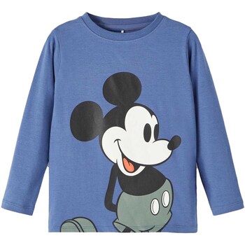 Vêtements Garçon T-shirts & Polos Name it T-Shirt  Nmmdux Mickey Manica Lunga Blu Bleu