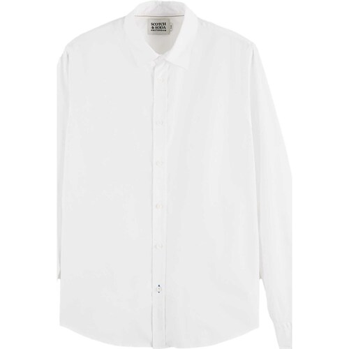 Vêtements Homme Chemises manches longues Top 5 des ventes Camicia Scotchesoda Oxford Blanc