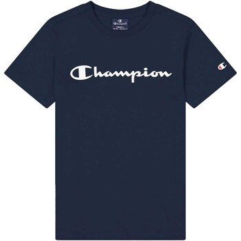 Vêtements Garçon Plat : 0 cm Champion T-Shirt  Crewneck Bleu
