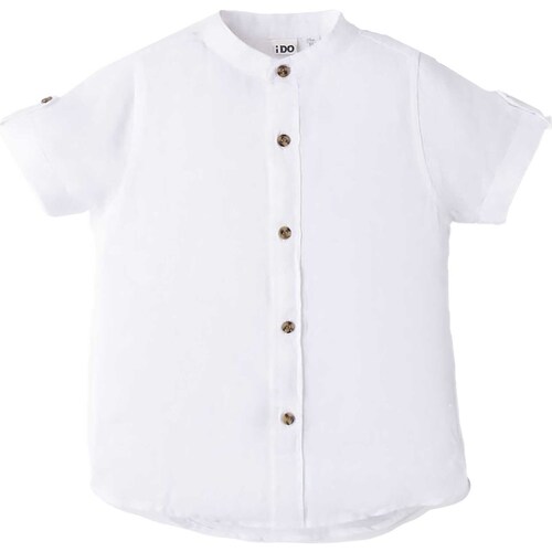 Vêtements Garçon Chemises manches courtes Ido Camicia Mc Blanc