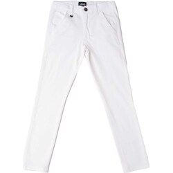 Vêtements Garçon Pantalons Ido Pantalone Tessuto Navetta Lungo Blanc