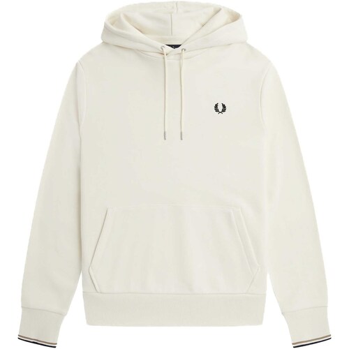 Vêtements Homme Polaires Fred Perry Felpa Fred Perry Tipped Hooded Blanc
