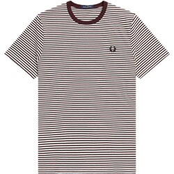 Vêtements Homme T-shirts manches courtes Fred Perry T-Shirt Fred Perry Fine Stripe Rouge