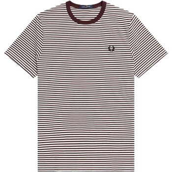 Vêtements Homme T-shirts & Polos Fred Perry T-Shirt Fred Perry Fine Stripe Rouge
