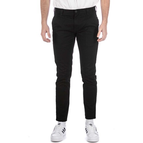 Vêtements Homme Pantalons Ck Jeans Pantaloni Calvin Klein Skinny Washed Chino Nero Noir