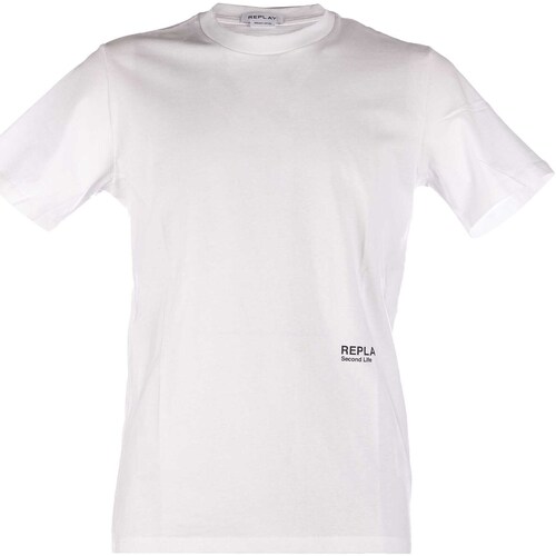 Vêtements Homme T-shirt Blanc Manches Longues Replay T-Shirt Blanc