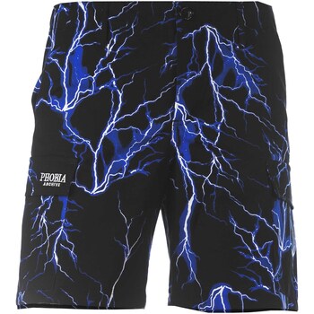 Vêtements Homme Shorts / Bermudas Phobia Cargo Shorts With Blue All Over Lightning Noir