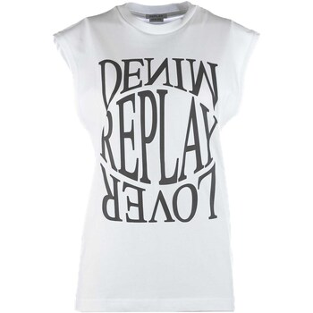 Vêtements Femme T-shirts & Polos Replay T-Shirt Blanc