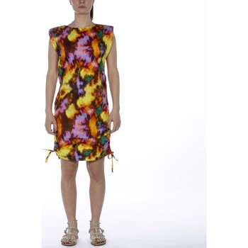 Vêtements Femme Robes Shopart Abito Shop Art In Popeline Stampato Multicolor Multicolore