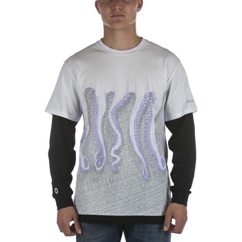 t-shirt octopus  t-shirt  milan l/s bianco nero 
