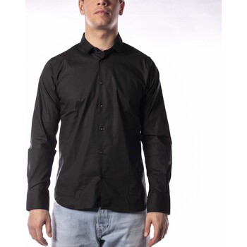 Vêtements Homme Chemises manches longues Sl56 Camicia  Clargy Colletto Cotone Noir