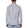 Vêtements Homme Chemises manches longues Sl56 Camicia  Lino Rigata Bianca E Salvia Blanc