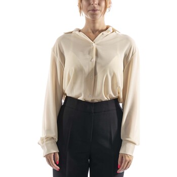 Vêtements Femme Chemises / Chemisiers Kontatto Camicie  Camicia Over Vaniglia Blanc
