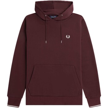 Vêtements Homme Polaires Fred Perry Felpa Fred Perry Tipped Hooded Bordeaux Violet