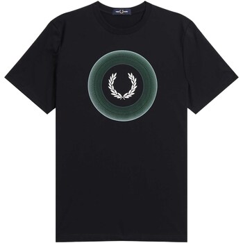 Vêtements Homme Polos manches longues Fred Perry T-Shirt Fred Perry Gradient Graphic Nero Noir