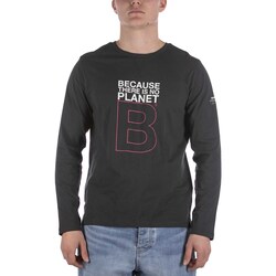 Vêtements Homme SOLDES JUSQUÀ -60 Ecoalf T-Shirt  Greatalf B Manica Lunga Nero Noir