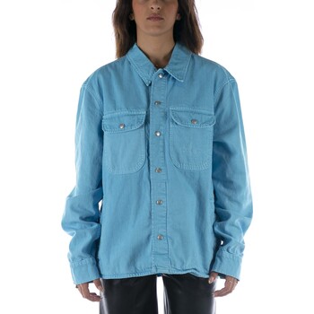 Vêtements Homme Chemises manches longues Calvin Klein Merino JEANS Camicia  Shirt Jacket Azzurro Marine