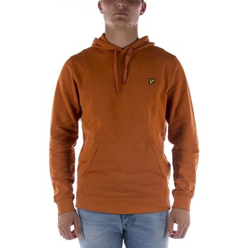 polaire lyle & scott  felpa lyle   scott pullover hoodie arancione 