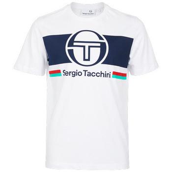 Vêtements Homme T-shirts & Polos Sergio Tacchini TEE SHIRT  - WHITE/PEACOCK GREEN - S Multicolore