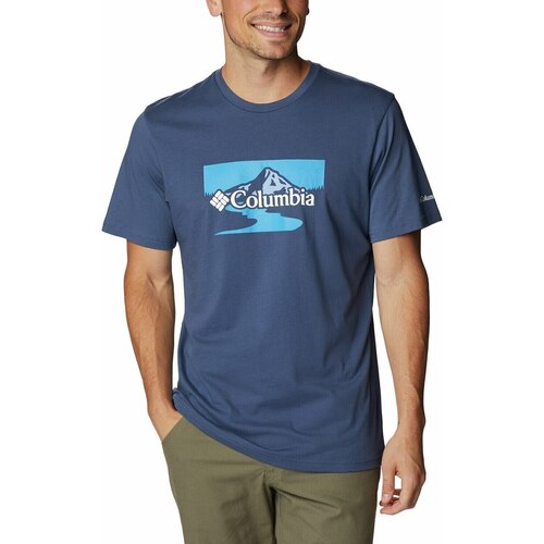 Vêtements Homme Débardeurs / T-shirts sans manche Columbia Path Lake Peak Graphic Bleu