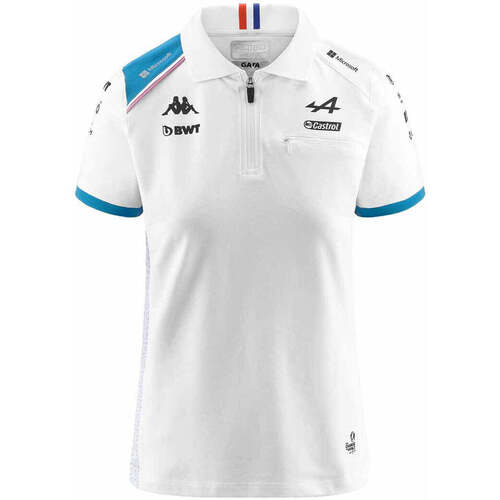 Vêtements Femme T-shirts & Polos Kappa Polo Acraw BWT Alpine F1 Team 2023  Blanc Blanc