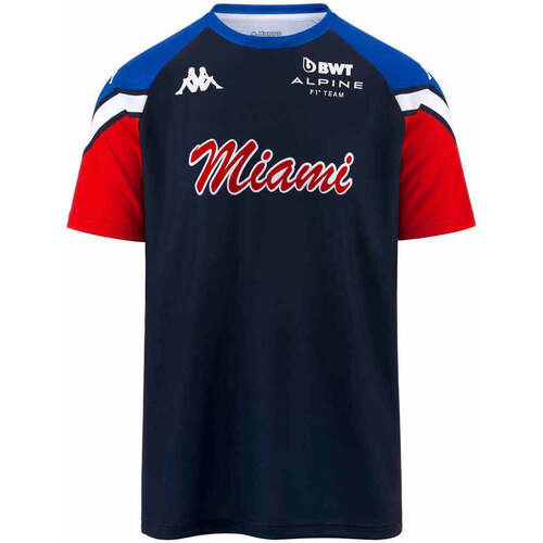 Vêtements Homme T-shirts manches courtes Kappa Maillot Ornellabat Ocon BWT Alpine F1 Team Miami Bleu