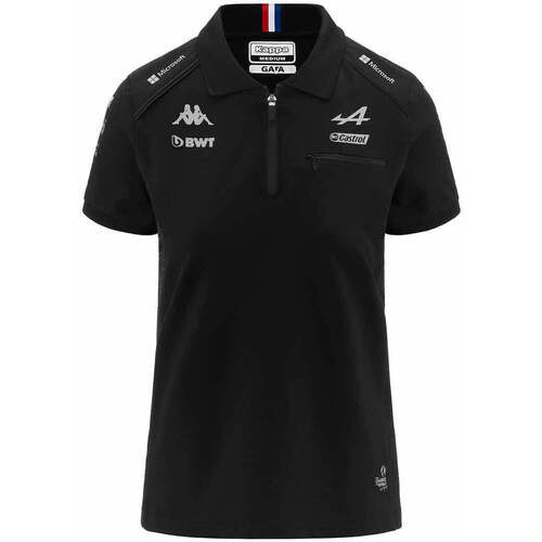 Vêtements Femme T-shirts & Polos Kappa Polo Acraw BWT Alpine F1 Team 2023  Noir Noir