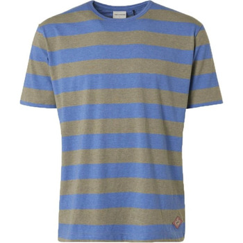 Vêtements Homme T-shirts & Polos No Excess T-Shirt Rayures Bleu Vert Bleu