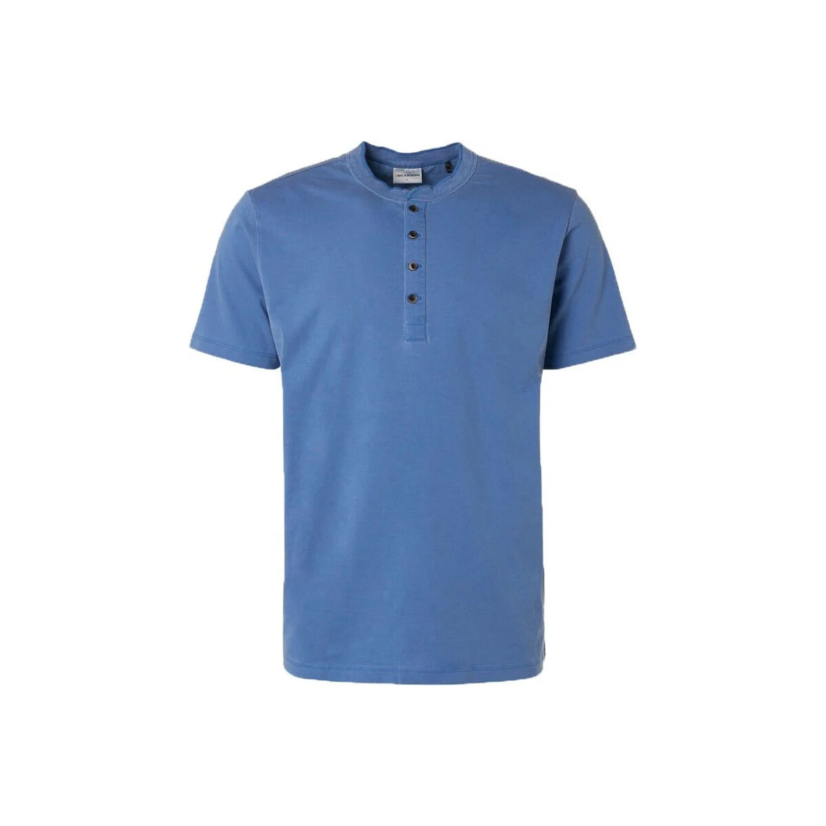 Vêtements Homme T-shirts & Polos No Excess T-Shirt Bouton Bleu Bleu