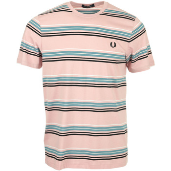 Vêtements Homme T-shirts manches courtes Fred Perry Stripe Rose