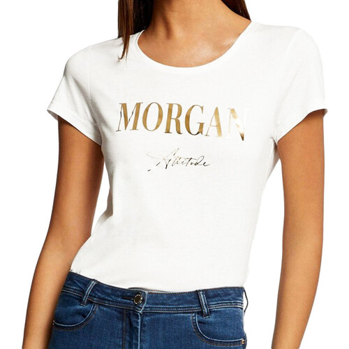 Vêtements Femme T-shirts manches courtes Morgan 231-DATTI Blanc