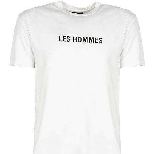 Vêtements Homme T-shirts manches courtes Les Hommes LF224302-0700-1009 | Grafic Print Blanc