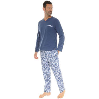 Vêtements Homme Pyjamas / Chemises de nuit Pilus PYJAMA LONG BLEU XAVI Bleu