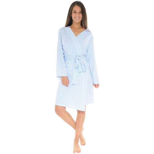 Vêtements Femme Pyjamas / Chemises de nuit Christian Cane KIMONO MAILLE BLEU VIANELLE Bleu