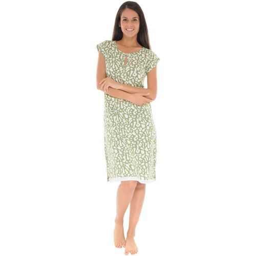 Vêtements Femme Pyjamas / Chemises de nuit Christian Cane ROBE D'ETE LONGUE VERT VALORINE Vert