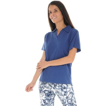 Vêtements Femme Pyjamas / Chemises de nuit Christian Cane HAUT BLEU VIDIANE Bleu
