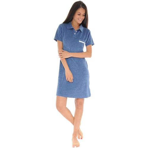 Vêtements Femme Pyjamas / Chemises de nuit Christian Cane ROBE D'ETE BLEU VAHINE Bleu