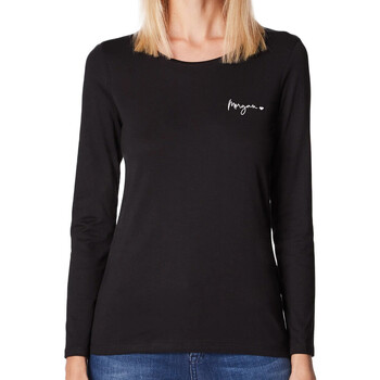 Vêtements Femme T-shirts manches longues Morgan 222-TCOEUR Noir