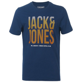 Vêtements Homme T-shirts & Polos Jack & Jones JCOELIAS TEE SS CREW NECK KA - NAVY BLAZER - L Multicolore