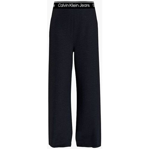 Vêtements Fille Pantalons Calvin Klein JEANS Paisley IG0IG01853 LOGO TAPE-BEH BLACK Noir