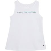 Camiseta blanca con logo de bandera estampado en la parte trasera de Tommy Hilfiger Big & Tall